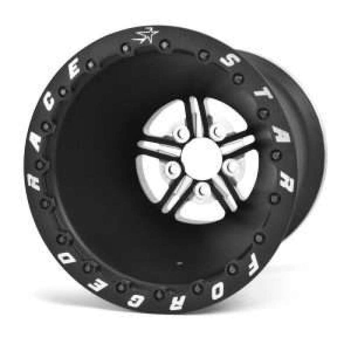 Race Star 63 Pro Forged 15x13 DBL Sportsman 5x5 BC / 2.00 BS - Black Anodized w/ Machined Wheel