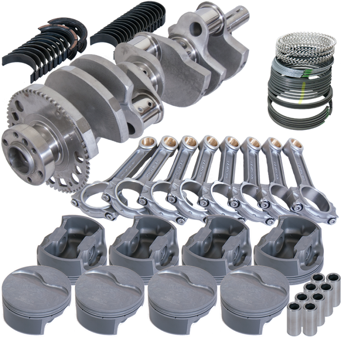 Eagle Chevy LS3 4in 4140 Crank 6.125in 4340 Rods -5.8cc Flat Piston Pro Street Rotating Assembly