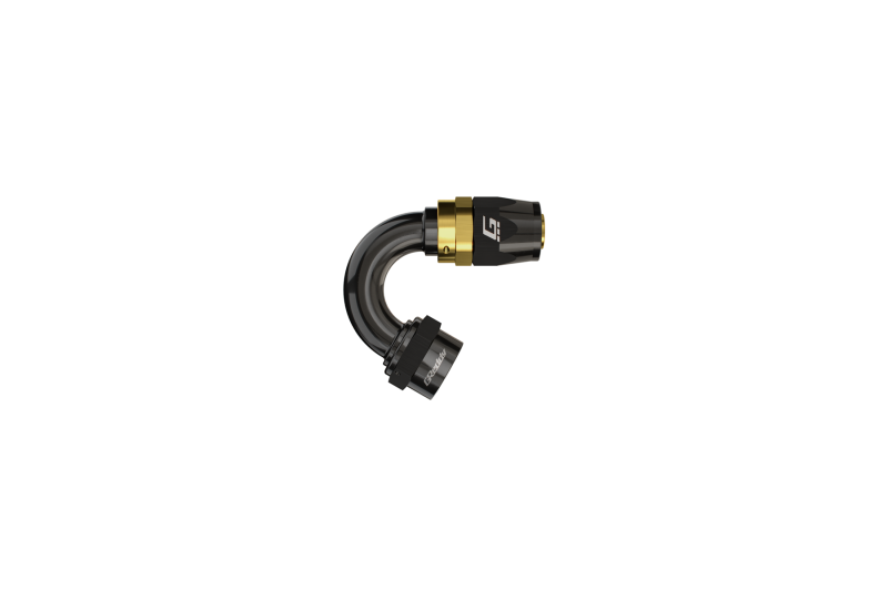 GReddy AN04 90 DEGREE HOSE END SWIVEL BLACK/GOLD ANODIZED