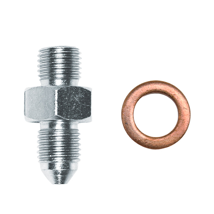 Wilwood fitting kit M/C outlet straight -3 to 3/8-24 male W/CRUSH washer