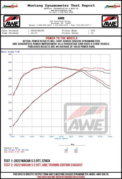 AWE Tuning 2022+ Porsche Macan 2.9TT Touring Edition Cat-Back Exhaust w/ Diamond Black Tips