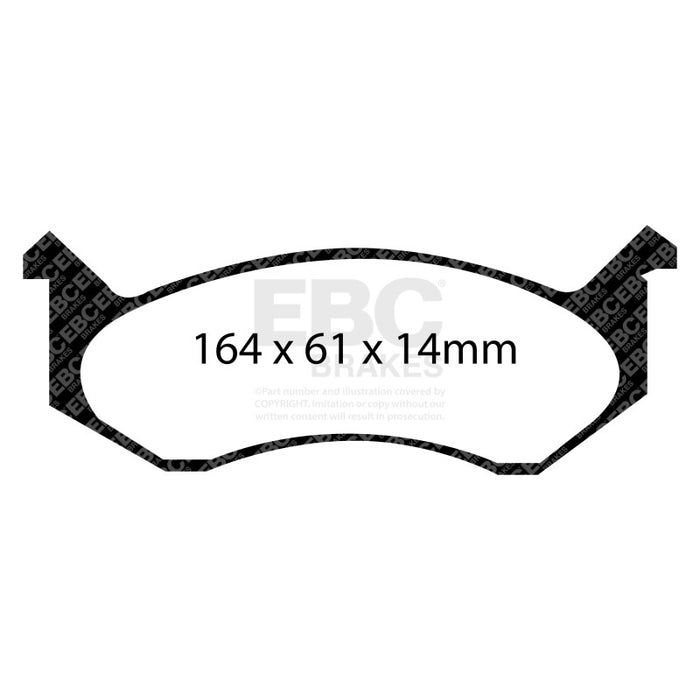 EBC 96-97 Dodge Ram Van B1500 Yellowstuff Front Brake Pads