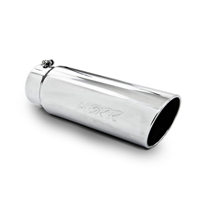 MBRP Universal Tip 6in OD Angled Rolled End 5in Inlet 18in Length T304 Exhaust