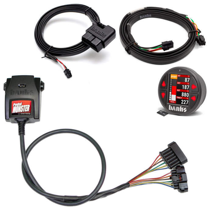 Banks Power Pedal Monster Kit Yazaki 090 II Sealed Series 6-Way CONFIG 1 PM-12 With iDash Data Pro