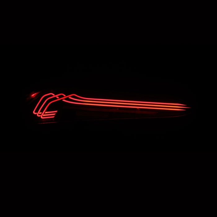 AlphaRex 20-24 Toyota Supra LUXX-Series Laser Style LED Tail Lights Black-Red