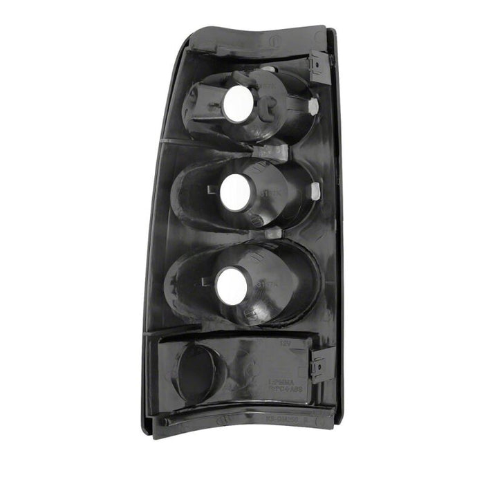 Raxiom 99-02 Chevrolet Silverado 1500 Fleetside Axial Series Tail Lights- Black- Smoked Lens