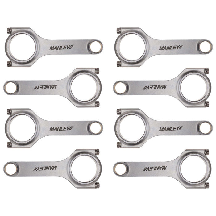Manley Chrysler LS1 H Beam Connecting Rod Set  ARP 2000 3/8in w/ .927in Bushed Wrist Pins (Set of 8)