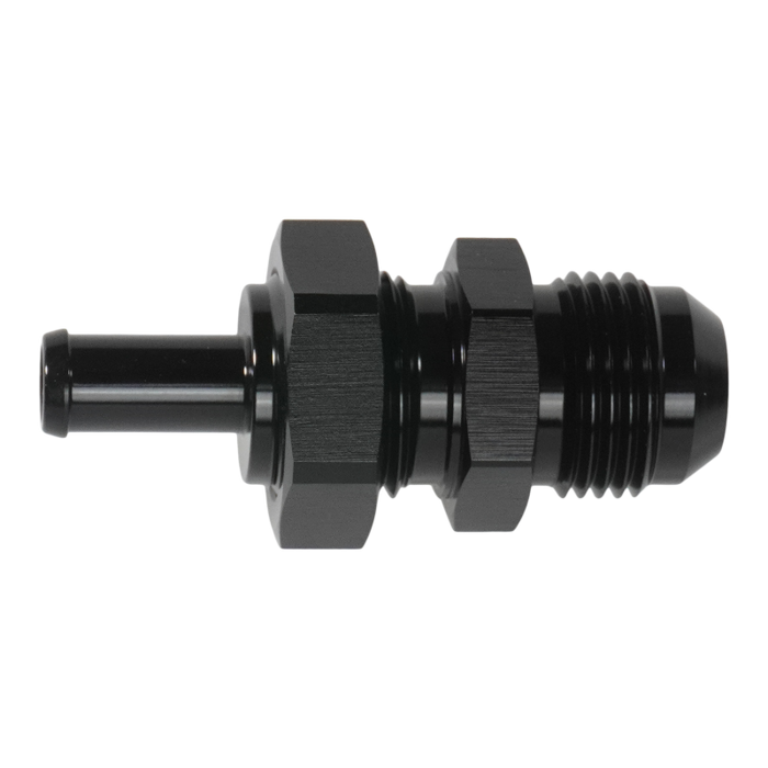 DeatschWerks 10AN Male Flare Bulkhead to 3/8in Hose Barb Straight