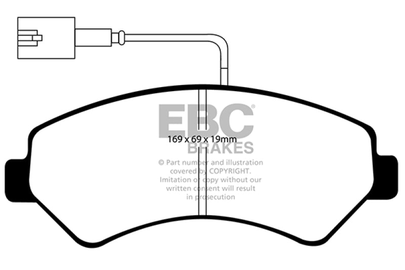 EBC 2014-2016 Ram Trucks Promaster 3.0L TD Yellowstuff Front Brake Pads