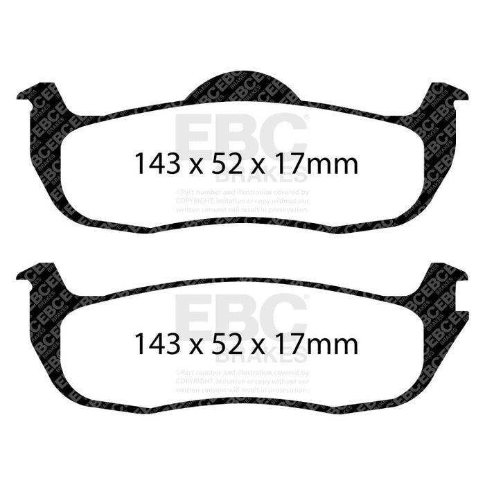 EBC 05-06 Infiniti QX56 5.6 (Bosch) Extra Duty Rear Brake Pads