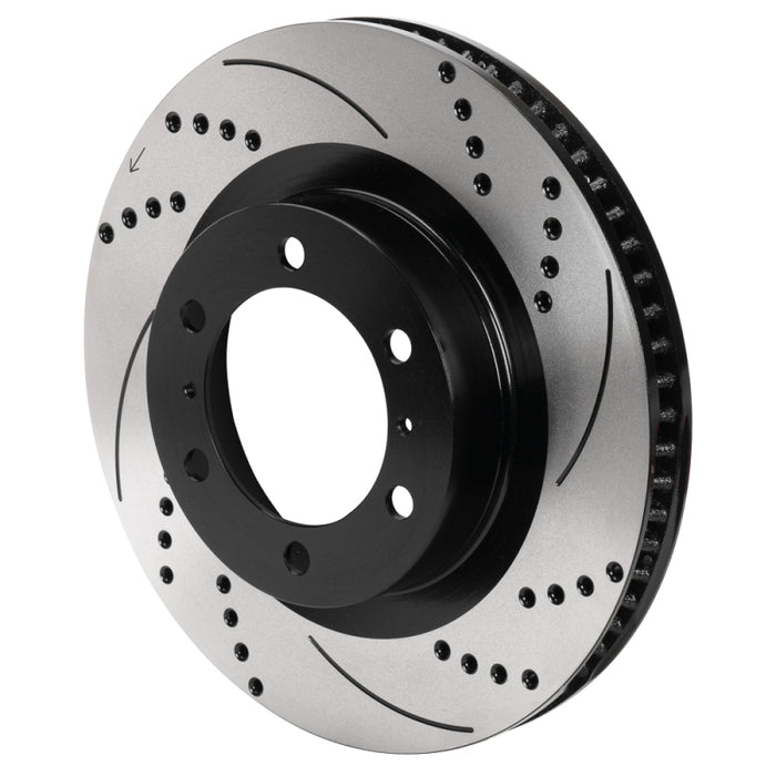 Wilwood 6x5.5 SRP Drilled & Slotted Black Electro Coat Rotor RH