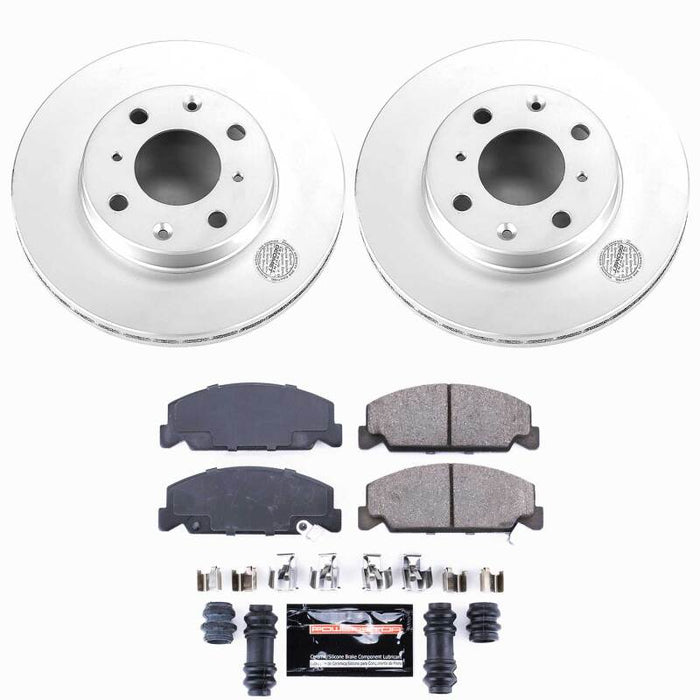 Power Stop 90-00 Honda Civic Front Z23 Coated Brake Kit