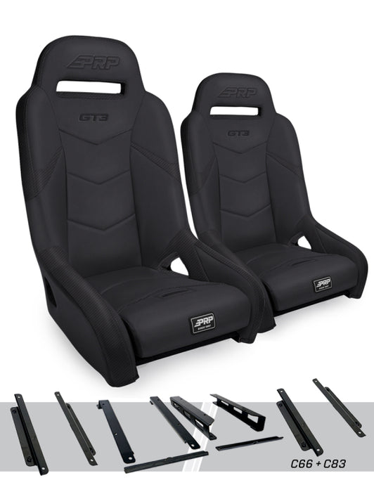 PRP Honda Talon GT3 Suspension Seats Kit (Pair) - Black