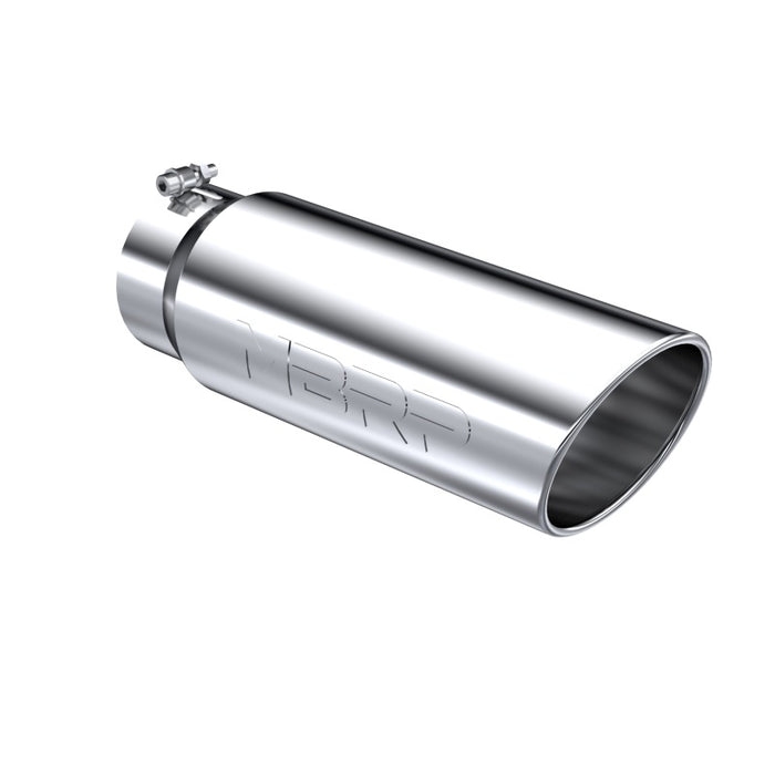 MBRP Universal Tip 6in OD Angled Rolled End 5in Inlet 18in Length T304 Exhaust