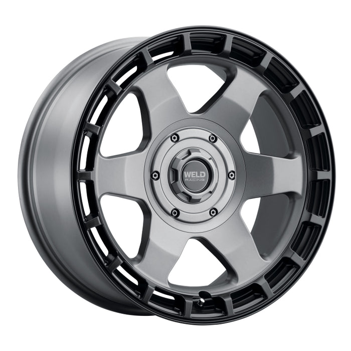 Weld Off-Road Ridge 20x9 - 8x165.1 BP - ET0 - 125.1mm CB - Satin Gunmetal Wheel (Black Ring)