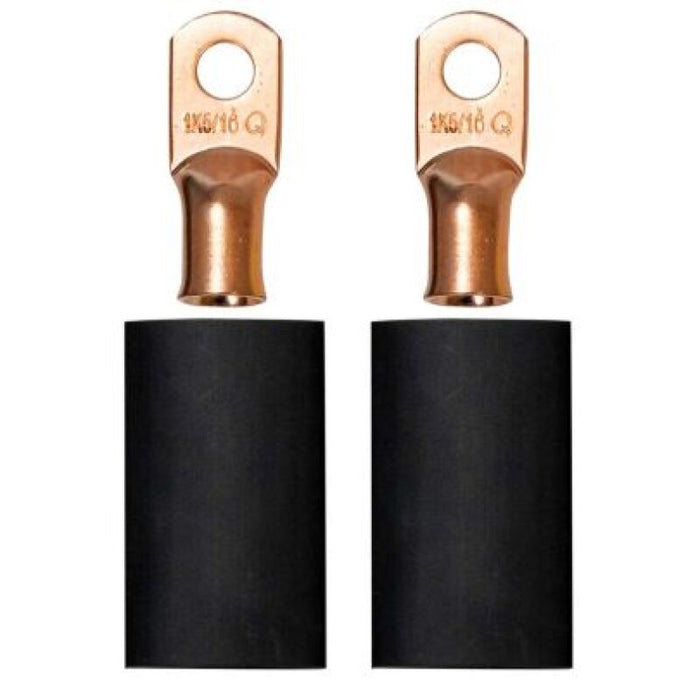 Moroso 5/16in Dia Stud 1 GA Wire Crimp/Solder Battery Cable Terminal Kit (2 Pack)