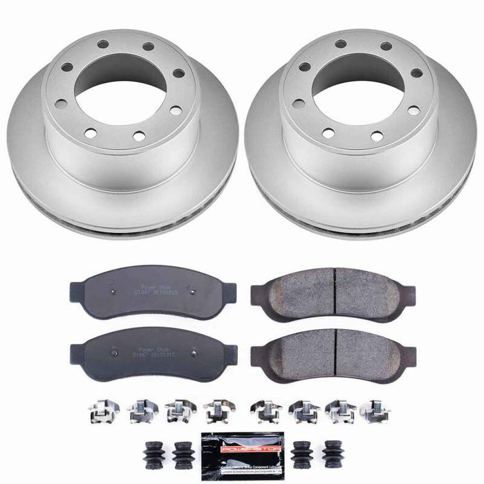 Power Stop 07-10 Ford F-250 Super Duty Rear Z23 Coated Brake Kit
