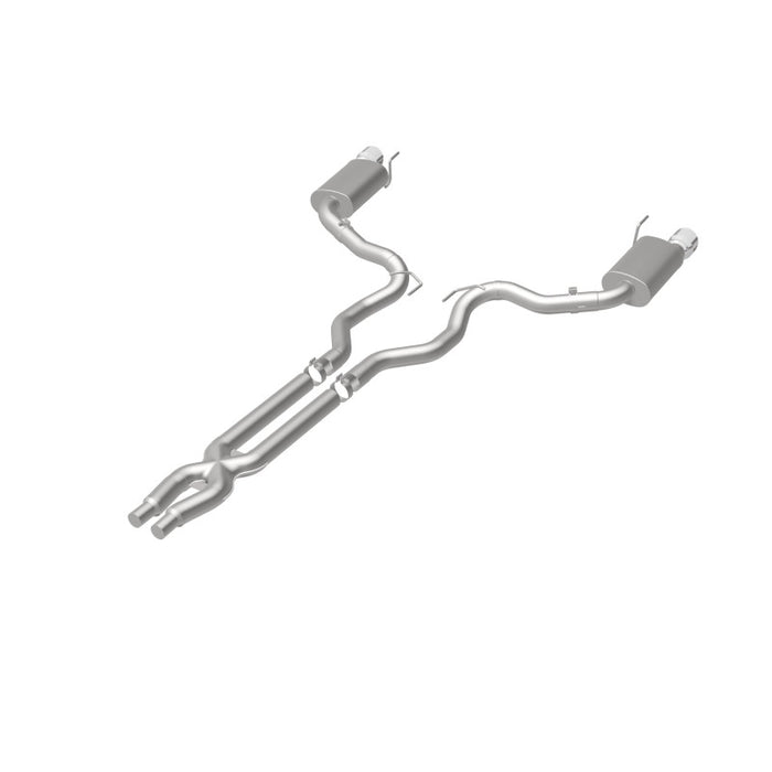 MagnaFlow Cat Back, SS, 3in, Street, Dual Split Polished 4.5in Tips 2015 Ford Mustang GT V8 5.0L