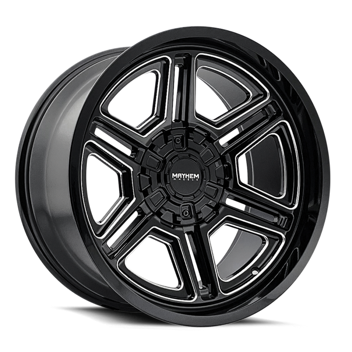 Mayhem 8117 Hermosa 20x10 / 5x127 BP/ -25mm Offset / 87mm Hub Black/Milled Wheel