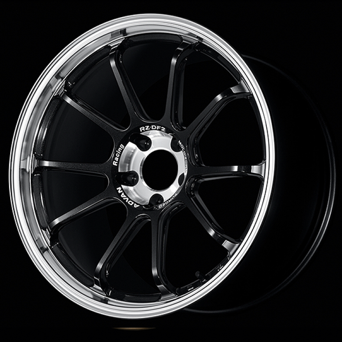 Advan RZ-DF2 19x9.5 / +38 Offset / 5x114.3 / 73mm Bore / Diamond Cut and Racing Titanium Black
