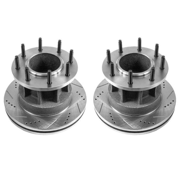 Power Stop 08-2012 Ford F-350 Super Duty Front Drilled & Slotted Rotor - Pair