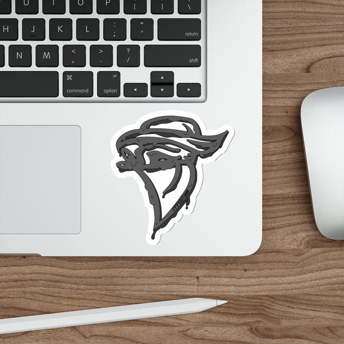 Outlaw Slate Melted Die-Cut Sticker