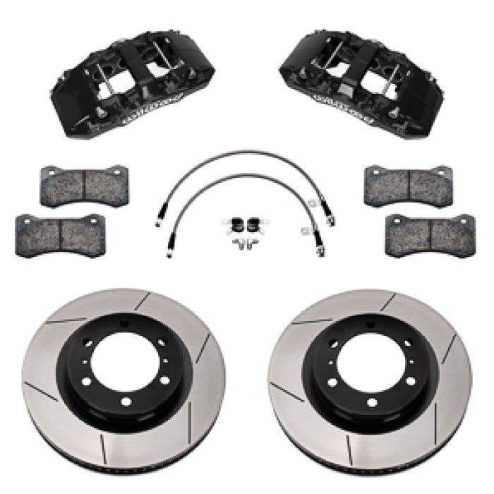 Wilwood 24-25 Toyota Tacoma Front Aero6-DM Big Brake Kit 13.38 In Rotor/w Lines - Black