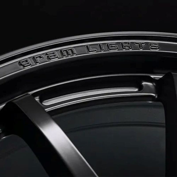 Gram Lights 57NR LIMITED II 18x8.5 +22 5-112 Semigloss Black Wheel w/ Black Cap/Stickers/Air Valve