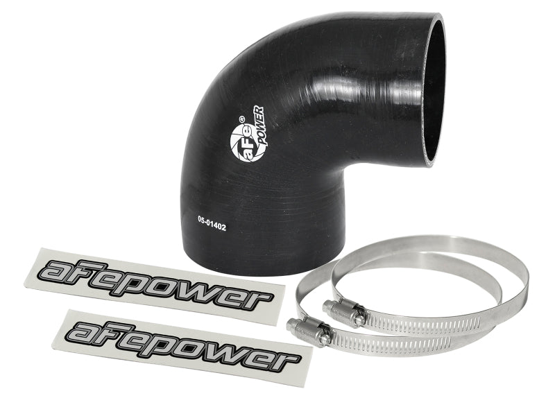 aFe Magnum FORCE Intake Coupling Kit (4 IN ID to 3-3/8 IN ID x 90 Deg.) Elbow Coupler - Black