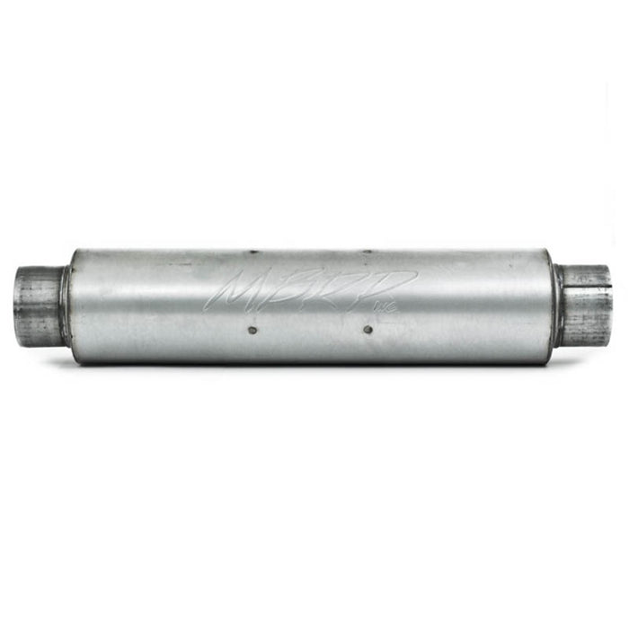 MBRP Universal Quiet Tone Muffler 4in Inlet/Outlet 24in Body 6in Dia 30in Overall Aluminum
