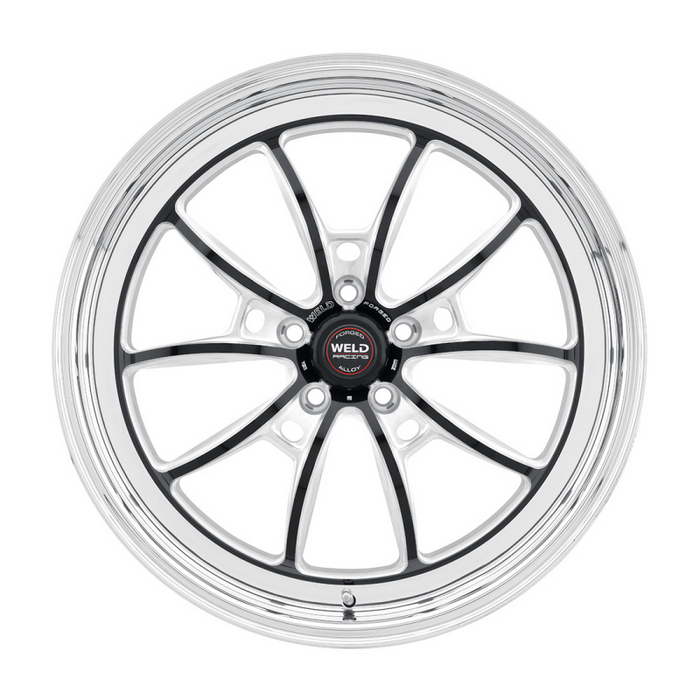Weld S80 20x9 / 5x127 BP / 5.75in BS (+19 Offset) Black Center - Polished Shell - Non-Beadlock