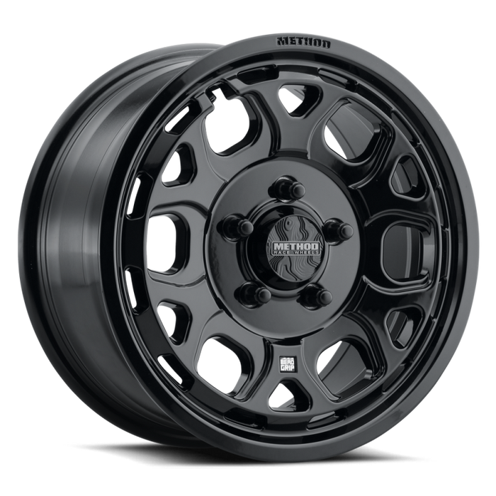 Method MR416 Bead Grip 15x7 / 5x4.5 / 55mm Offset / 68.00mm CB / Gloss Black Wheel