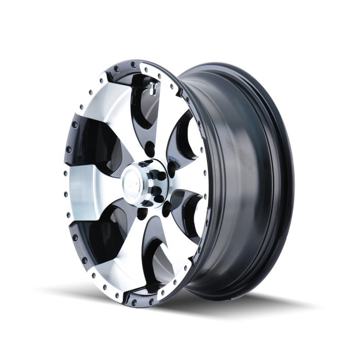 ION Type 136 15x6 / 6x139.7 BP / 0mm Offset / 108mm Hub Black/Machined Wheel