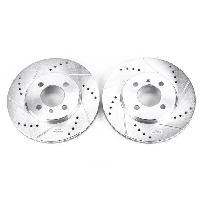 Power Stop 1991 BMW 318i Front Evolution Drilled & Slotted Rotors - Pair