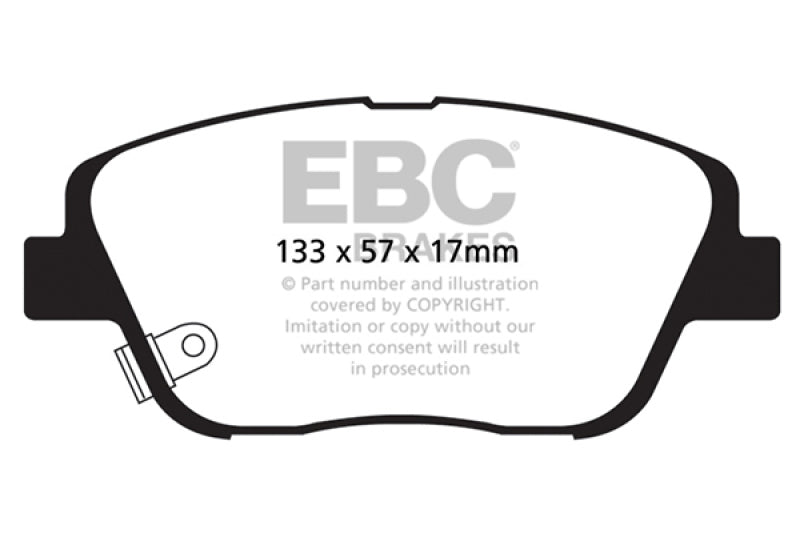 EBC 10-14 Hyundai Sonata 2.0 Turbo Ultimax2 Front Brake Pads