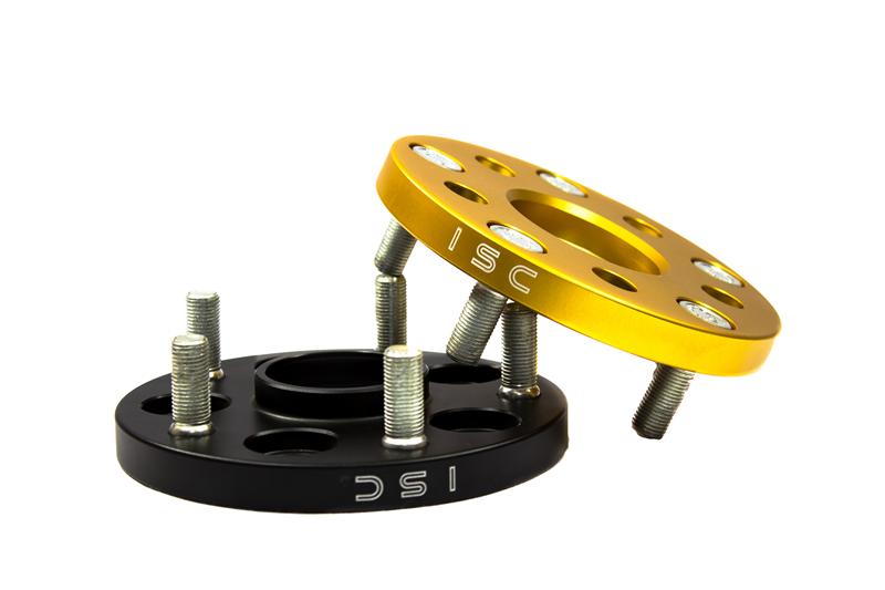 ISC Suspension 5x100 to 5x114 15mm Wheel Adapters Black - Set of 4