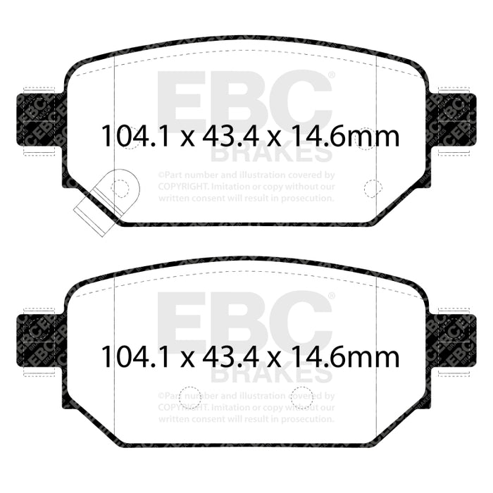 EBC 2017+ Mazda 3 2.0L Redstuff Rear Brake Pads