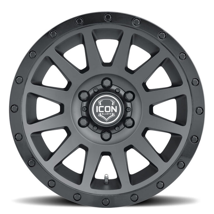 ICON Compression 18x9 / 5x5 / -12mm / 4.5in BS Double Black Wheel