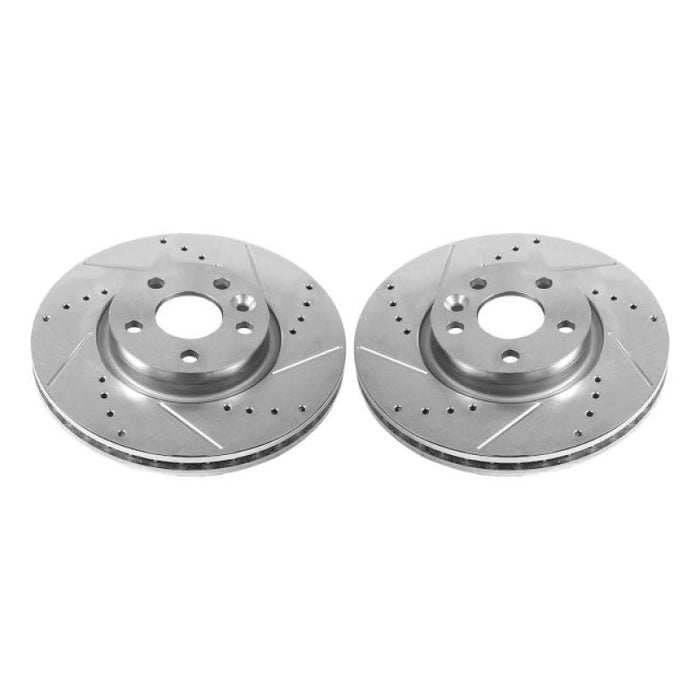 Power Stop 12-15 Land Rover Range Rover Evoque Front Evolution Drilled & Slotted Rotors - Pair
