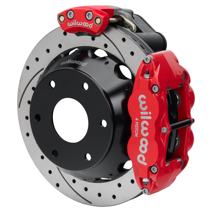 Wilwood kit rear EPB FNSL4R big ford new style 2.50 offset 12.88 rotor 6 lug SRP red