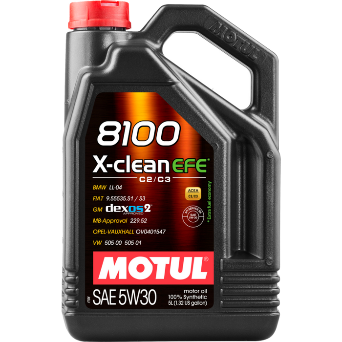 Motul 5L Synthetic Engine Oil 8100 X-Clean 5W30
