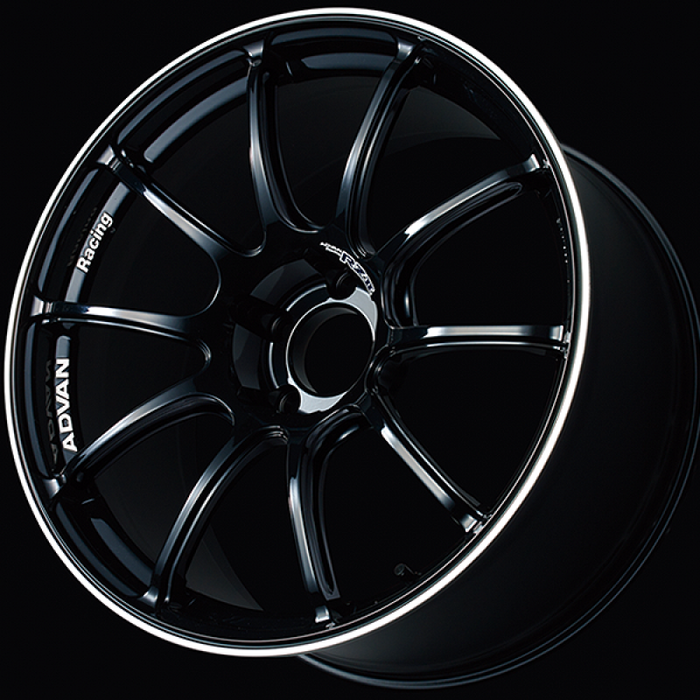 Advan RZII 15x5.0 / +45 Offset / 4x100 / 63mm Bore / Racing Gloss Black and Ring