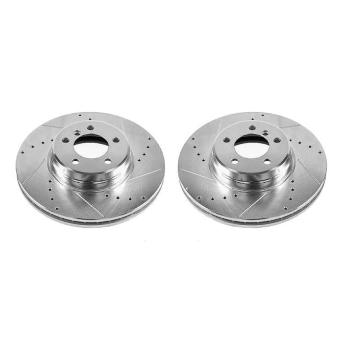 Power Stop 03-05 Land Rover Range Rover Front Evolution Drilled & Slotted Rotors - Pair