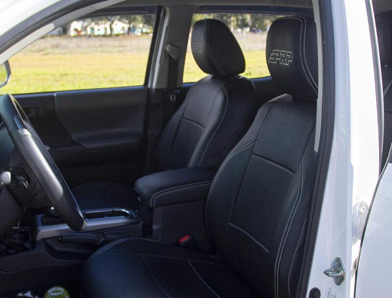 PRP 16-23 Toyota Tacoma Front Seat Covers (Pair) - Black/Olive Green