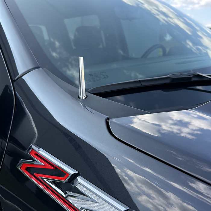 Wehrli 07.5-19 GM HD/14-23 GM 1500 Truck Billet TIG Torch Stubby Antenna - Sparkle Granny Smith