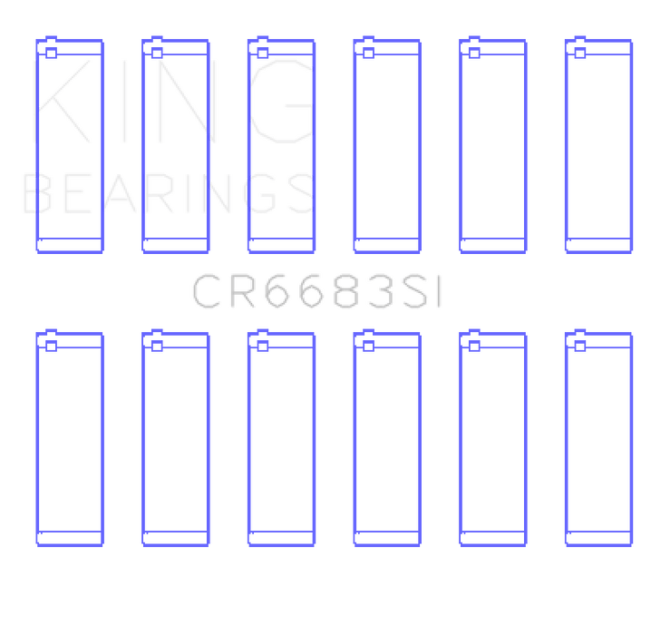 King Engine Bearings Chevrolet 262 (Od+.002in) (Size +0.75mm) Connecting Rod Bearing Set