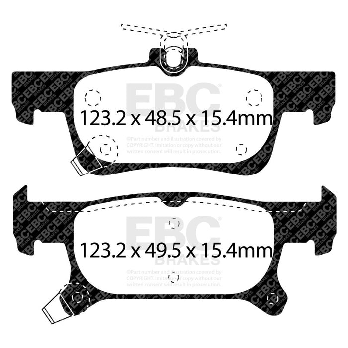 EBC 2016+ Buick Envision 2.0L Turbo Redstuff Rear Brake Pads