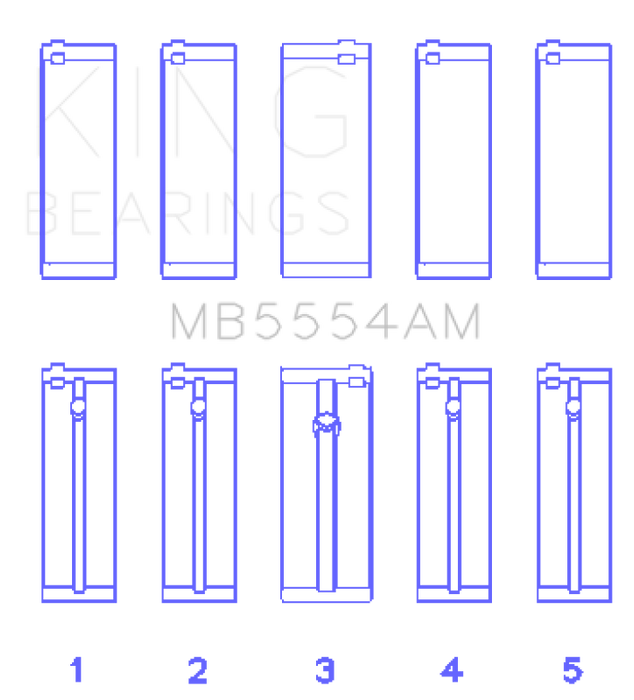 King Engine Bearings Toyota 3Sgte (Size +0.25mm) Main Bearing Set