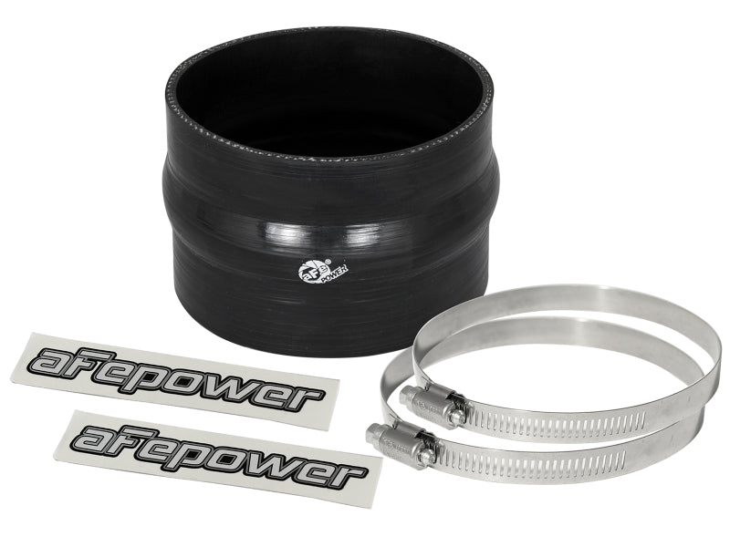 aFe Magnum FORCE Intake Coupling Kit (4 IN ID x 3 IN L) Straight Coupler w/ Hump - Black