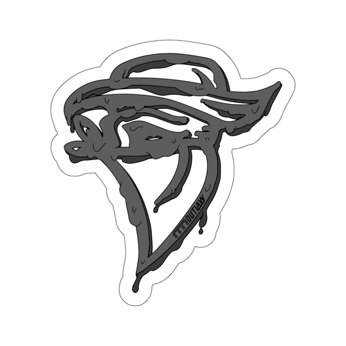 Outlaw Slate Melted Die-Cut Sticker